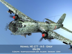 heinkel 177 5 agarre 6ndn grifo bombardeo aeronave aire fuerza combatiente Luftwaffe alemán Alemania reich guerra Guerra Mundial ww2 ruhrstahl 3d print model - Mito3D