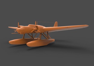 heinkel he 115 3d drucken modell fahrzeug 3dexport flugzeug ww2 erkennung bomber deutsche luftwaffe wasserflugzeug 3d print model - Mito3D