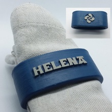 helena 3d napkin ring lauburu personalized names customizable 3d print model - Mito3D