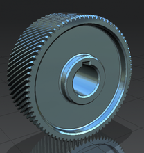 helical gear machine stl stp 3d print model - Mito3D