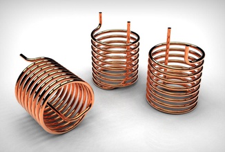 helical pipe coil metal copper industry tube object background material technology abstract spiral equipment wire brass design factory wires water industrial 3d print model - Mito3D