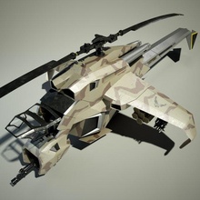Hubschrauber Angriff Prototyp Konzept Heli Armee Militär usaf Luft Flugzeug Transport Ladung Soldat Krieg Design futuristisch 3d Modell 3d print model - Mito3D