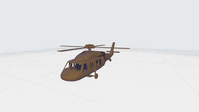 helikopter siyah şahin minyatür araç düşük poli 3d print model - Mito3D