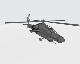 elicottero militare ah 64 apache 3d print model - Mito3D