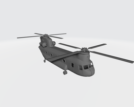 helikopter askeri kargo uçak 3d print model - Mito3D