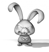 hell rabbit carrot 3d print model - Mito3D