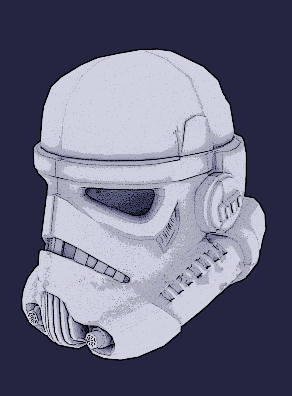 helmet stormtrooper 3D print model - Mito3D