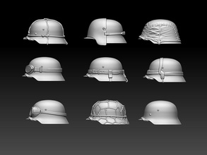 helmets 3d print model in 3dexport m40 m42 helmet ww2 steel german protection war military armor nazi fascist soldier 3d print model - Mito3D