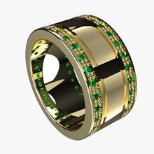 her ring 1 jewel printable engagment -3dm resin 3d print model - Mito3D