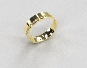 her wedding ring 1 weddingrings printable rhino3d 3d print model - Mito3D