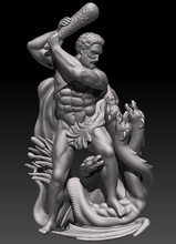 hércules 3d impressão modelo in homem 3dexport cnc stl obj artcam escultura dragão antiguidade 3d print model - Mito3D