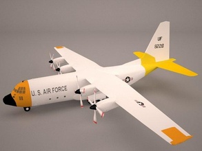 hercules c130 usa 3d model in fighter 3dexport u-s- force c-130 ac130 ac-130 ac 130 lockheed spectre airplane aircraft air lowpoly 3d print model - Mito3D