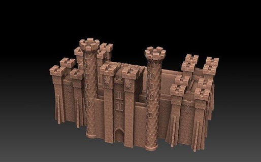 heroes might magic 3 castle architecture fort fortress citadel tower homm3 building bunker medieval bretonnia warhammer whfb knight borg chateau schloss 3d print model - Mito3D