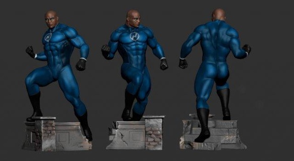 Heroico adam Erman heykeli gerilla kahramanlıklar heykel Sanat Vesika şekil Süper kahraman süper dekorasyonlar hayret kurgu heykeller çizgi roman 3d print model - Mito3D