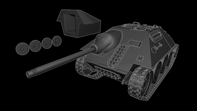hetzer panzer 3d drucken modell spielzeuge 3dexport krieg donner beeindruckend wows modelle modellieren spielzeug panzerkampfwagen militär maschine 3d print model - Mito3D