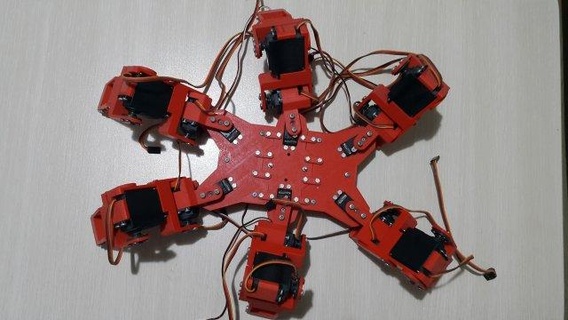 hexapod robô robótica mg996r arduino faça 3d print model - Mito3D