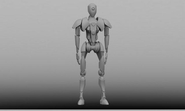high-poly robot 3d model in 3dexport mechanic robotic highpoly character 3d print model - Mito3D