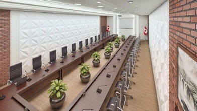 high conference center room interior architecture meeting projector vip hall business chair furniture presentation theater office class 3d print model - Mito3D