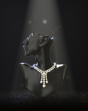 high jewelry necklace jewel jewellery pendant pendants pendant-necklace printable print-ready diamond gem gems halo tennis 3d print model - Mito3D