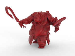 high poly game charapter 3d print model in figurines 3dexport dota pudge printing 3d print model - Mito3D