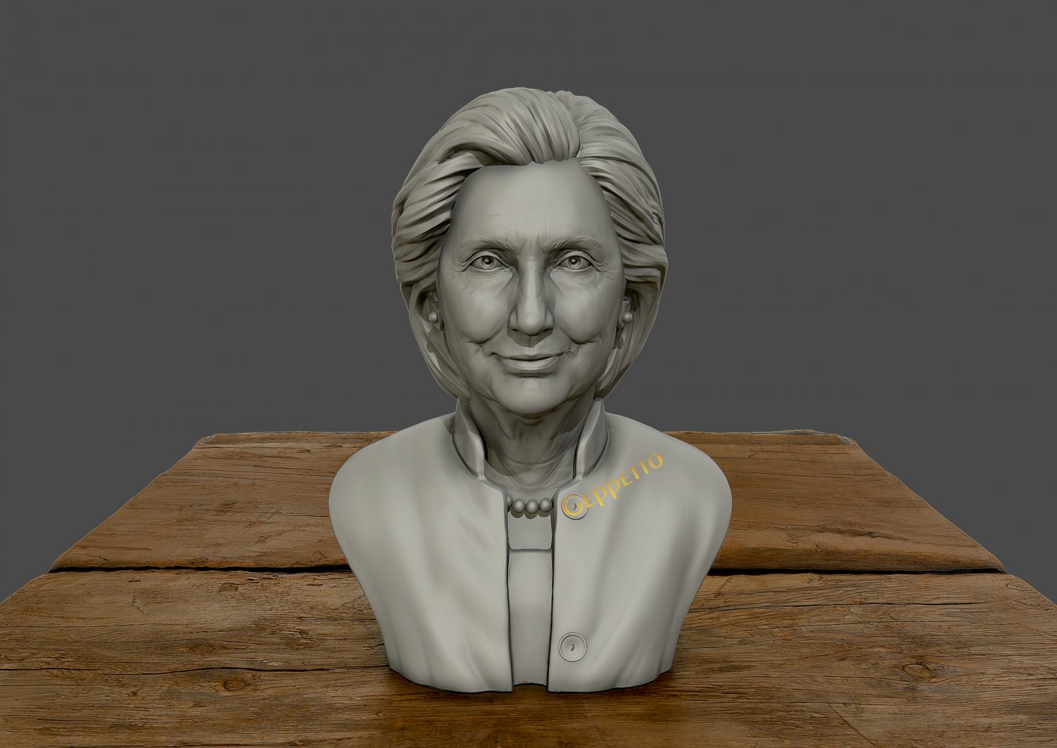 hillary clinton 3d druckbar modell drucken skulptur 3dexport amerikanisch kunst büste kopf politiker skulpturen senator statue 3D print model - Mito3D