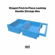 hinged print-in-place locking handle storage box 3d print model - Mito3D