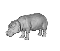 hipopótamo 3d stl impresión modelo in escultura 3dexport 3d print model - Mito3D