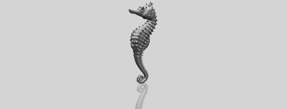 hippocampus sea horse 01 car chair tree table sofa character game exterior human interior people girl house miniatures figurines sculpture animal zoo mammal dog 3d print model - Mito3D
