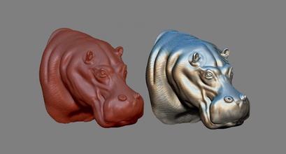 Nilpferd Kopf hippopotamus 3d print model - Mito3D
