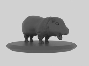 hippotamus animal zoo zeezoo 3dprinter 3dprinted 3dprinting 3dprint 3d print model - Mito3D
