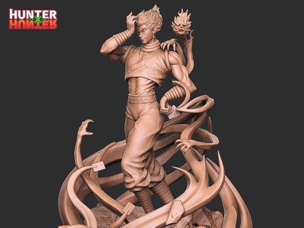 hisoka cazador x escultura X morow vivió juegos juguetes juego figura anime personaje killua manga estatua estilizado goku coleccionables esculturas character 3d print model - Mito3D
