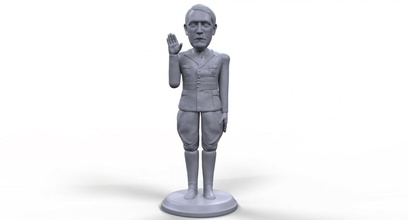 hitler stylized high quality 3d printable miniature print model in figurines 3dexport ww2 axis politician political statue wehrmacht general toys board-game sculpture figurine tabletop german 3d print model - Mito3D