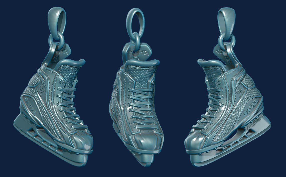 hockey 3d print model in pendants 3dexport modelsports team sports gear skates modelgraf 3D print model - Mito3D