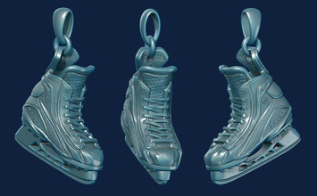 hockey 3d print model in pendants 3dexport modelsports team sports gear skates modelgraf 3d print model - Mito3D