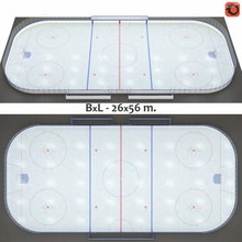 hockey rink 26x56 m nhl markings 3d model in stadium 3dexport sports playground washer stick goal fence fencing sport winter ice tribune board arena bump stop norament shut-off 3d print model - Mito3D