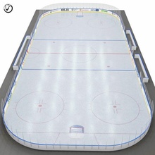 eishockey eisbahn 26x60 3d modell stadion 3dexport sport spielplatz unterlegscheibe stock tor zaun fechten winter eis tribun tafel arena stoßen halt norament verriegelung 3d print model - Mito3D