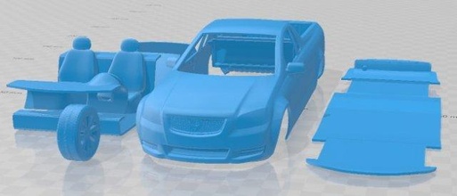 holden commodore ve ute 2012 printable car slot scalextric tamiya rc miniz hobby micro 3d print model - Mito3D