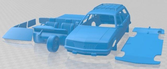 Holden Commodore vagon 1981 yazdırılabilir araba otomotiv yuva ölçülü Tamiya rc miniz hobi mikro döküm 3d print model - Mito3D