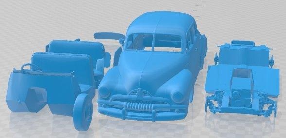 Holden fj sedan 1953 yazdırılabilir araba otomotiv yuva ölçülü Tamiya rc miniz hobi mikro 3d print model - Mito3D