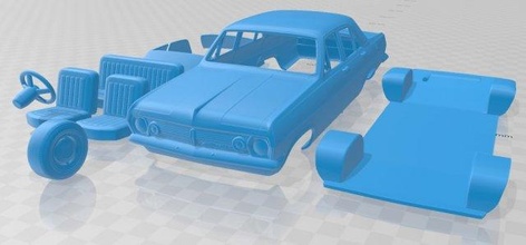 holden hr 1966 imprimível carro 3d impressão modelo in automotivo 3dexport fenda escalextrico tamiya rc miniz passatempo micro 3d print model - Mito3D