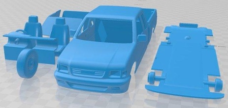 Holden rodeo Uzay taksi 1997 yazdırılabilir araba yuva ölçülü Tamiya rc miniz hobi mikro tarayıcı 3d print model - Mito3D