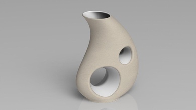 Löcher Vase Dekor Dekoration Innere Außen Blume 3d print model - Mito3D