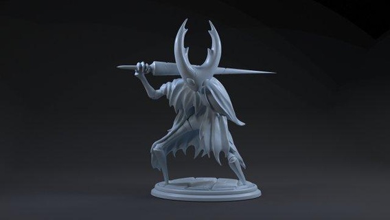 oyuk şövalye 3d yazdır model in canavarlar yaratıklar 3dexport hollowknight patron karanlık ruhlar kılıç tırnak böcek maske karakter oyun video oyunu heykel minyatür şekil 3d print model - Mito3D