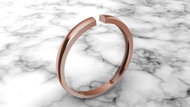 hueco mujer anillo gratis 3d impresión modelo joyería joya diamante imprimible oro Moda plata platino prototipos diseño anillos dedo 3d print model - Mito3D