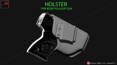 holster bond pullpup 3d print model in toys 3dexport cosplay accessories blaster pistol games 3d print model - Mito3D