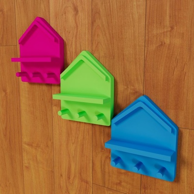 hogar casa llave soporte pared gratis 3d impresión modelo in decoración 3dexport 3d print model - Mito3D