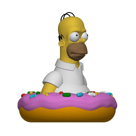 homero simpson 3d impresión modelo in figuritas 3dexport simpsons lisa bart margarina mate gimiendo dibujos animados tv zorro springfield 3D print model - Mito3D