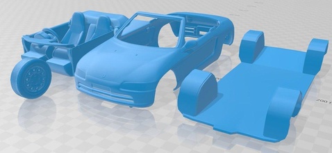 honda battre pp1 1991 imprimable voiture 3d impression modèle in automobile 3dexport fente scalextric tamiya rc miniz loisir micro 3d print model - Mito3D