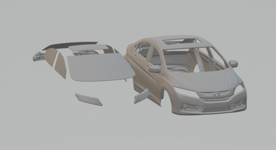 honda kent 3d yazdır model in araç 3dexport döküm slot car slotcar yuva araba sıcak tekerlekler rc civic integra sedan caz uygun 3d print model - Mito3D