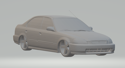 honda civic 98 3d print model in vehicle 3dexport diecast slot car hotwheels suv lowrider 3d print model - Mito3D